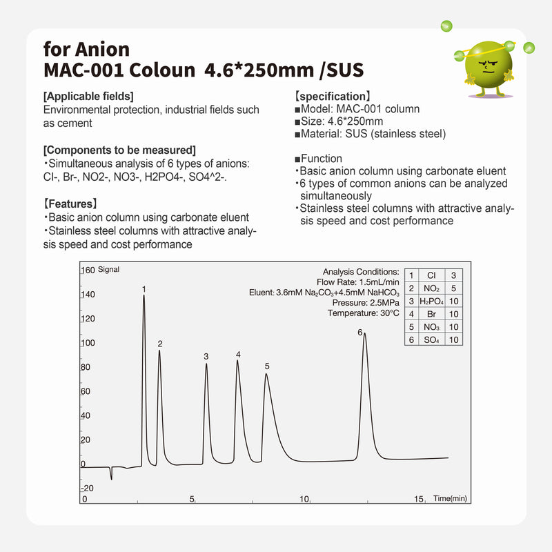 Load image into Gallery viewer, Anion column MAC-001 (4.6*250mm)(made by SUS)