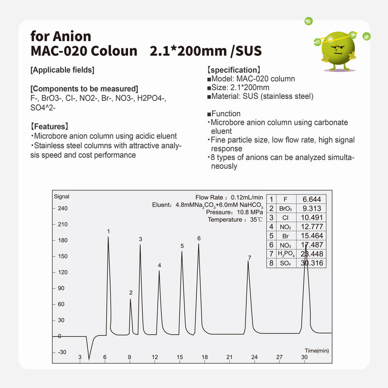 Load image into Gallery viewer, Anion column MAC-020 (2.1*200mm)(Made by SUS)
